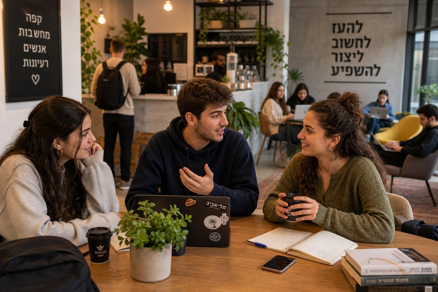 Campus cafe study lounge